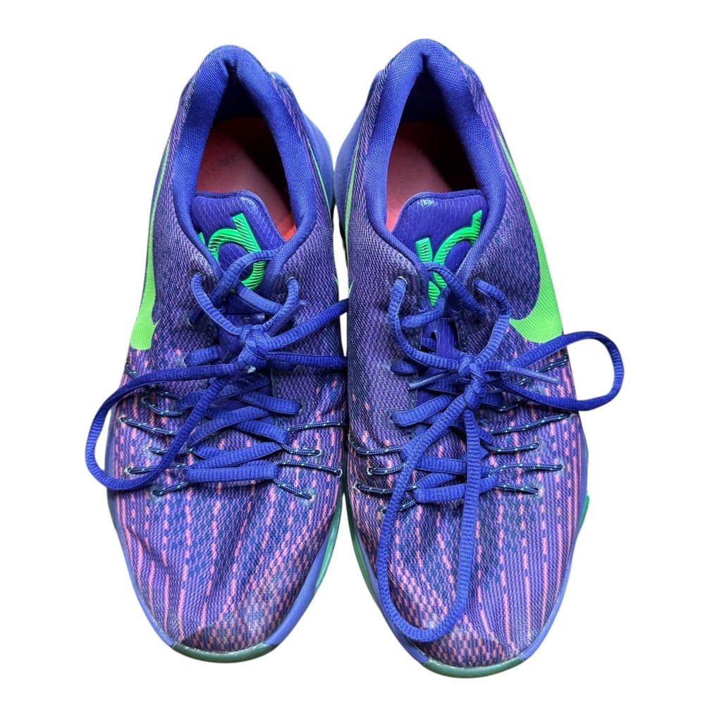 Nike KD Shoes Youth Size 5Y Purple Green Kids Basketball Sneakers 768867-535
